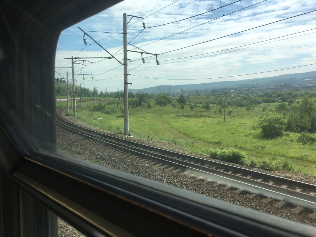 シベリア鉄道の車窓から見える景色。