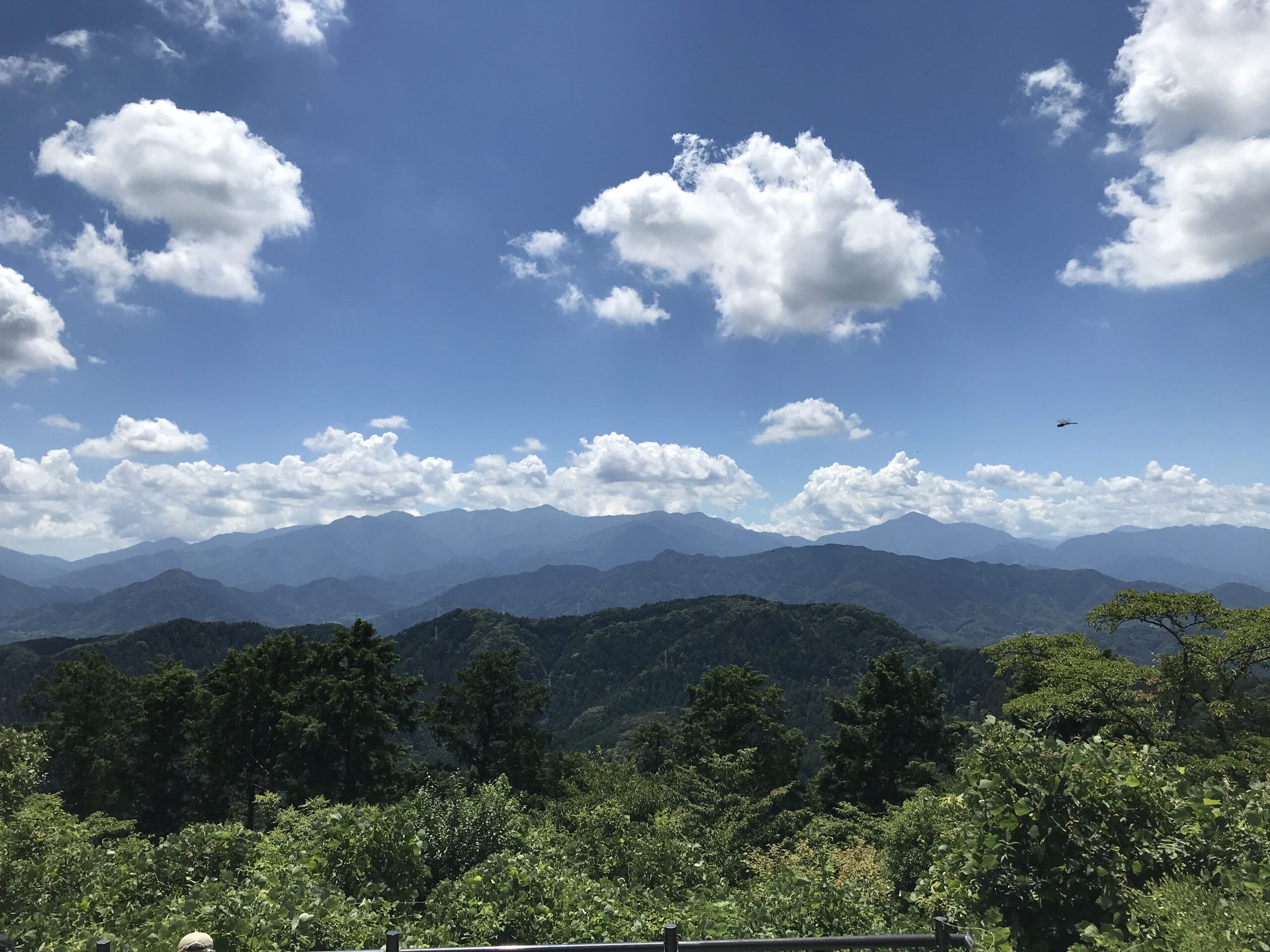 高尾山の山頂からの眺望