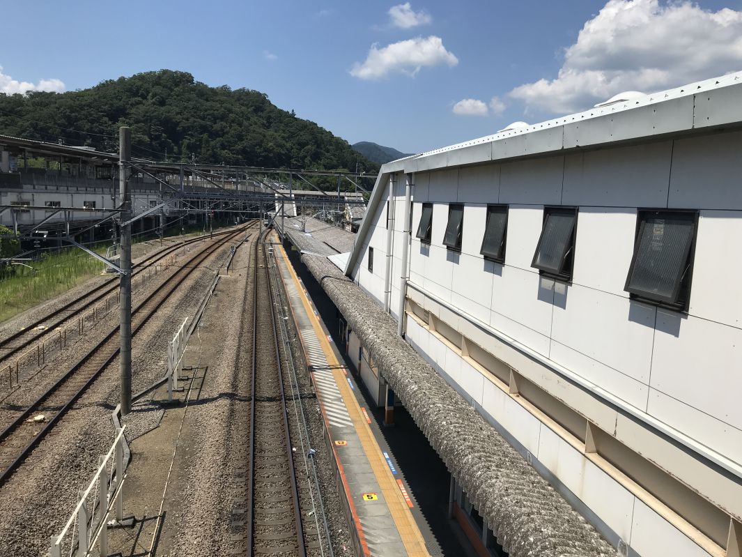 高尾駅にて