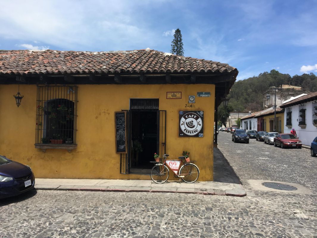 カフェの入り口