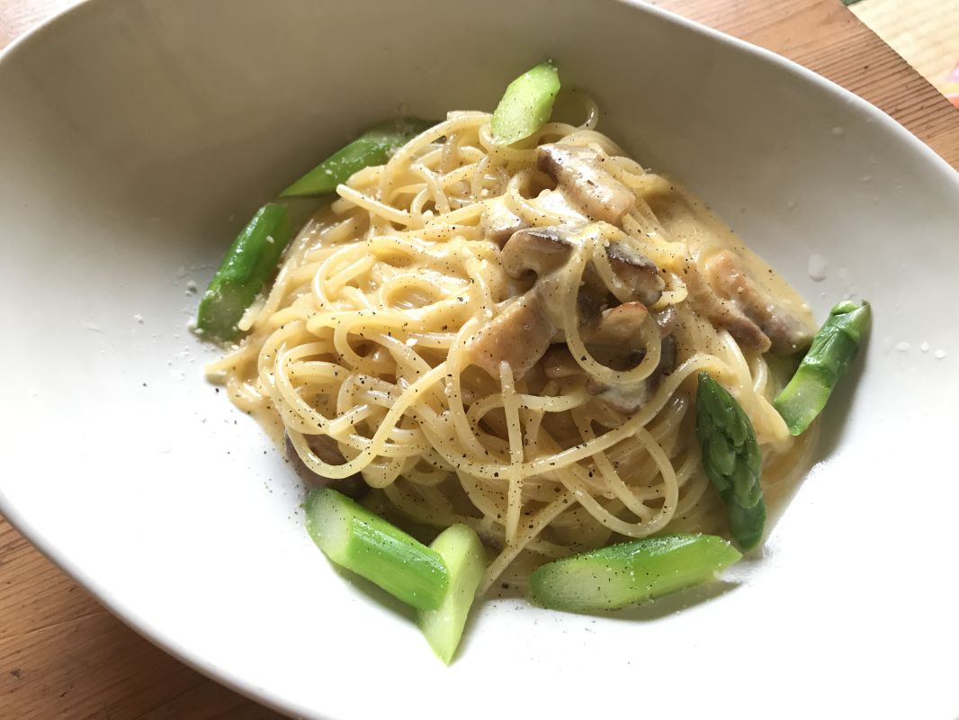 試作カルボナーラ