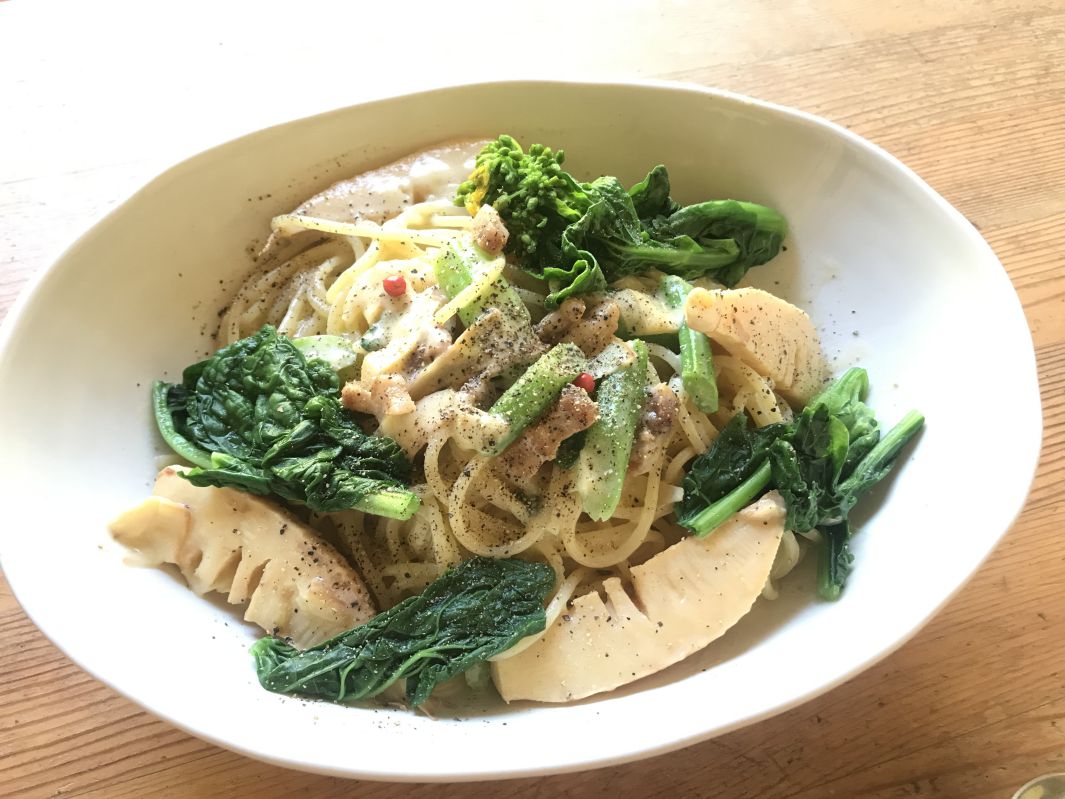 試作カルボナーラ